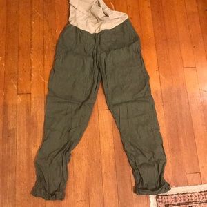 Linen maternity pants